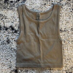 Sunday Best Khaki Ribbed Tank‎